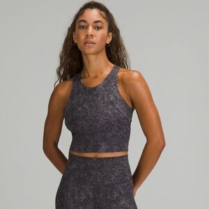 Lululemon Invigorate Training Tank Top In Denim Wash Print Dusky Lavender size 8